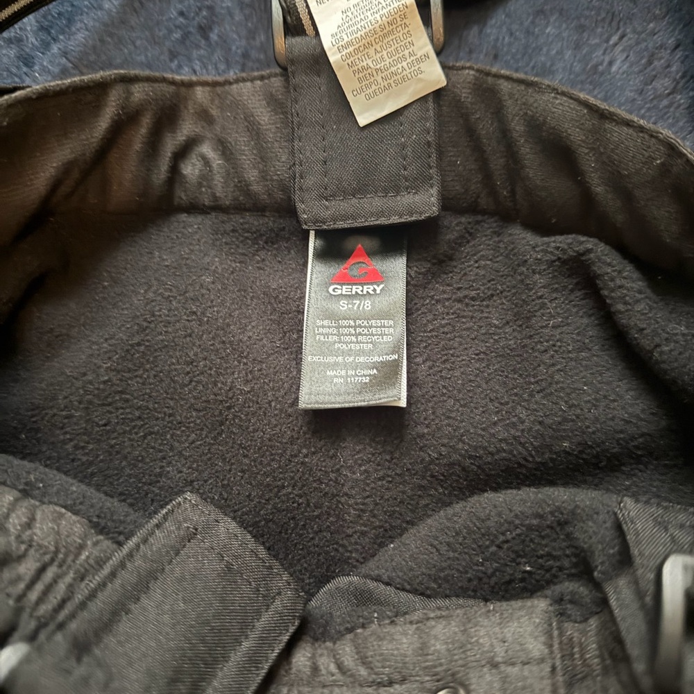 Gerry Black Kids Snow Pants with Suspenders - Picture 3 of 3